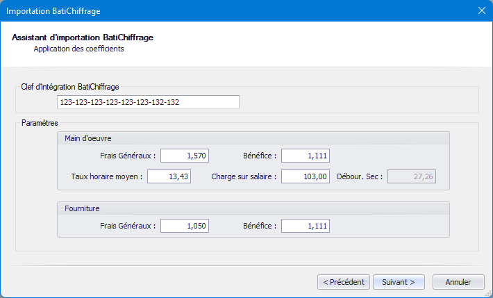 Assistant d'importation BatiChiffrage