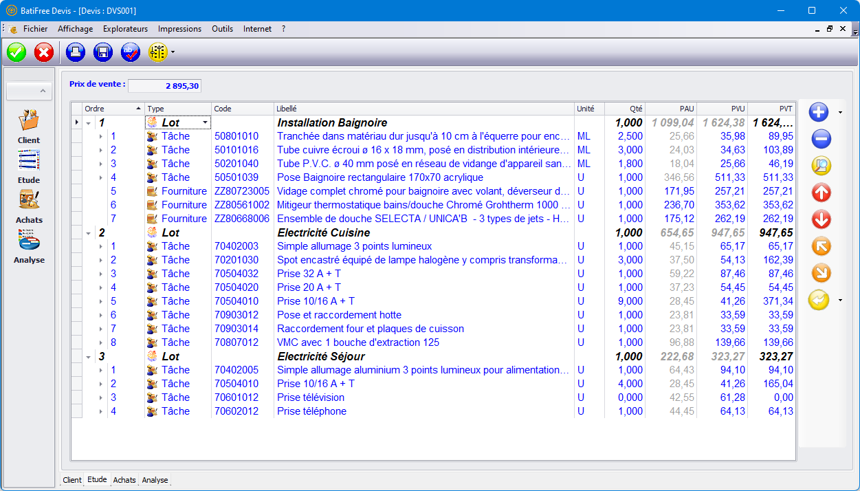 Module Etude dans Batifree