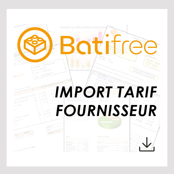 Import d'un tarif fournisseur